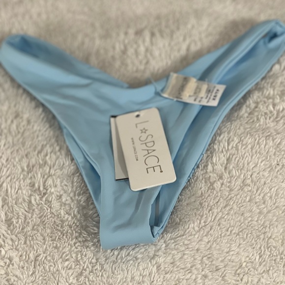 L*Space Cabana Bikini Bottom Bitsy Cut High-Leg - Sky Blue -XS-New with Tags NWT - Picture 8 of 16